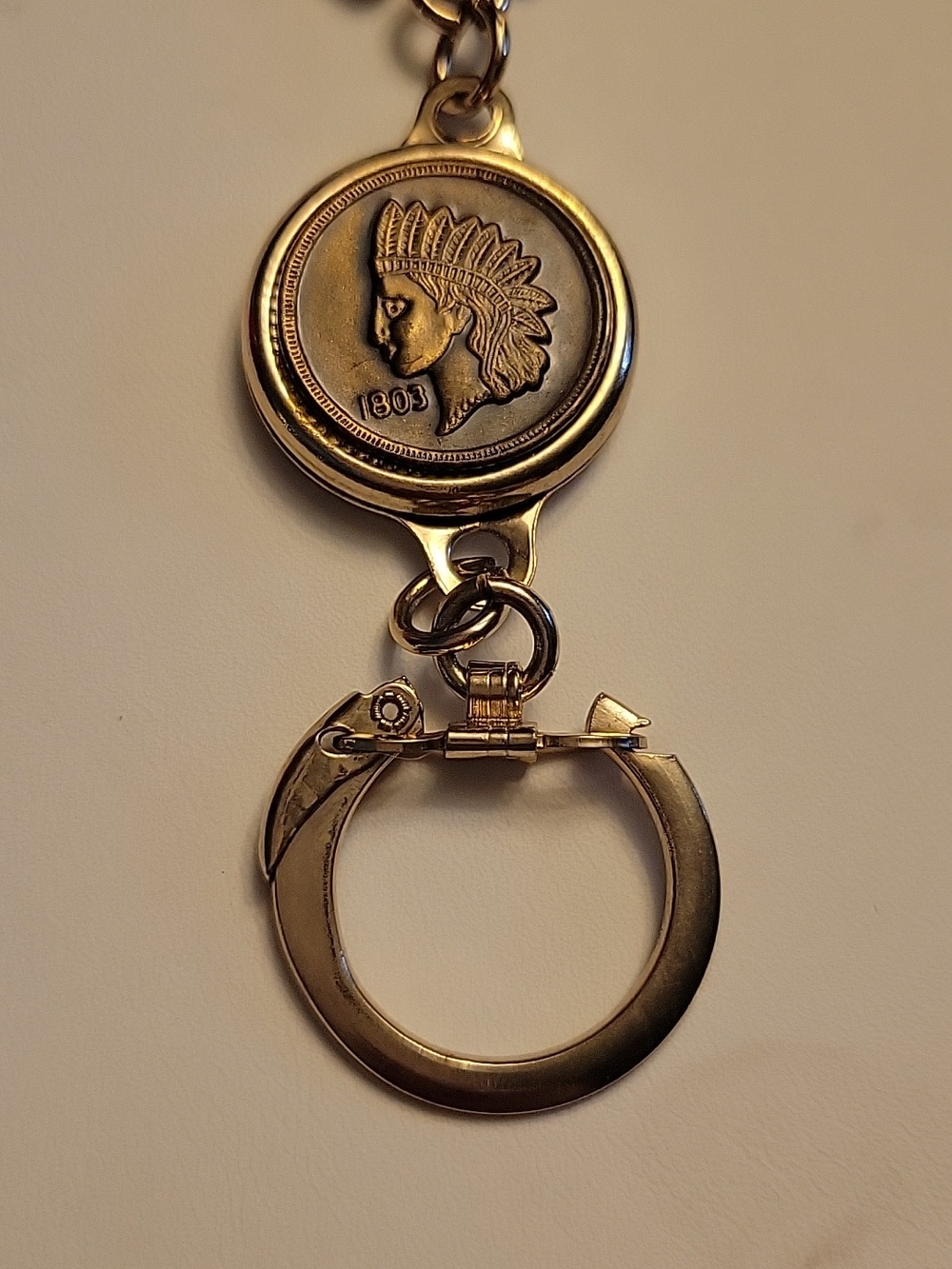 Vintage Indian Head Keychain